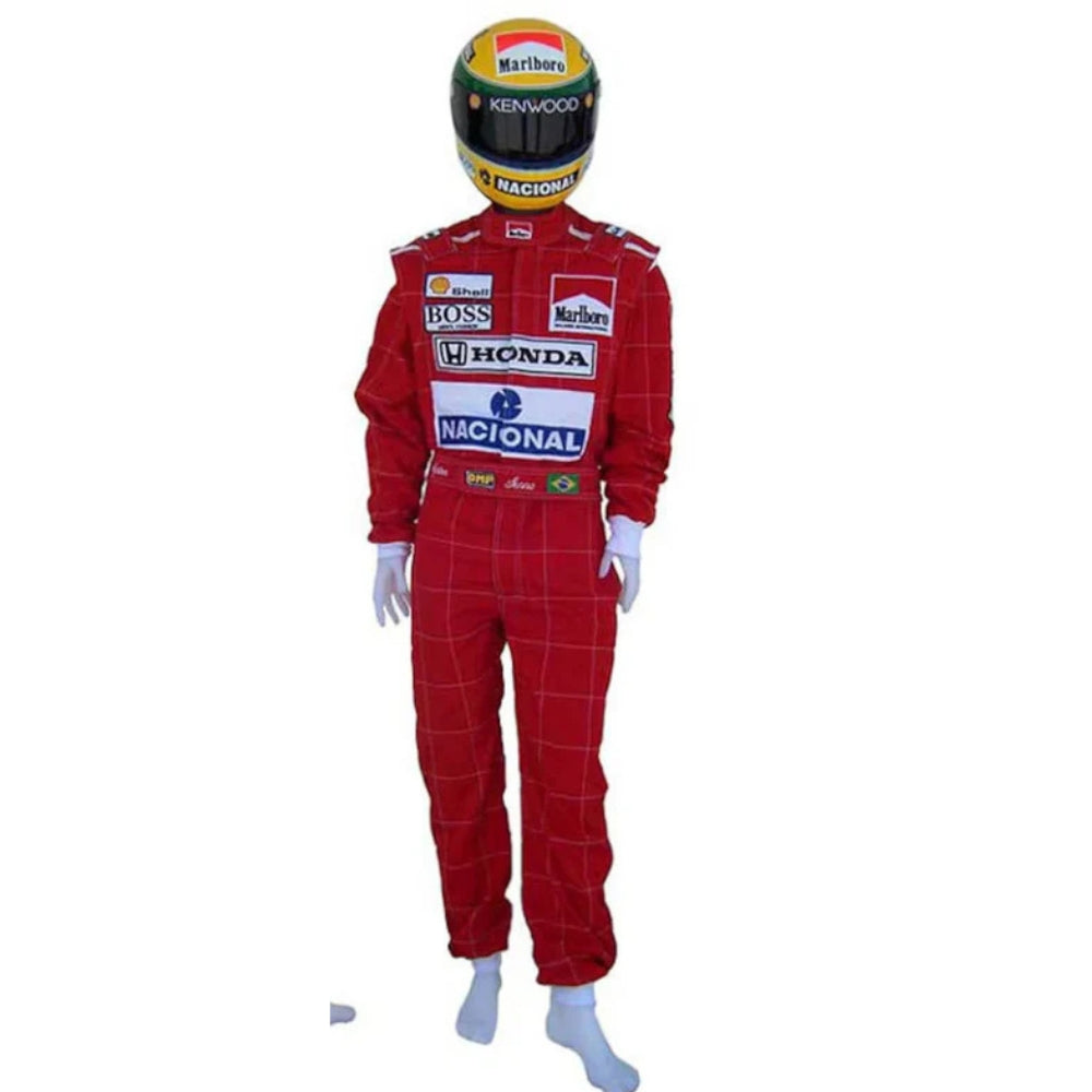 Ayrton Senna F1 Embroidered Fan Racing Suit
