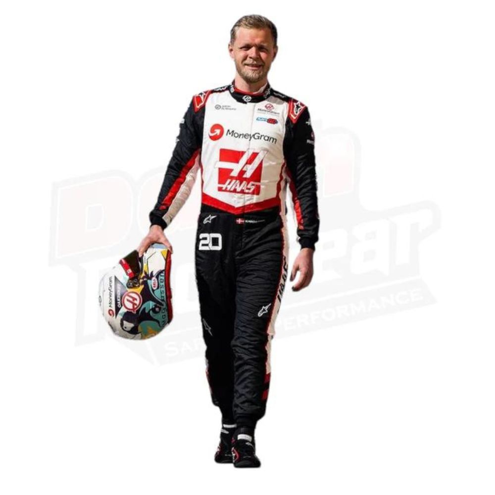 Costume de course de Formule 1 Kevin Magnussen Haas 2024