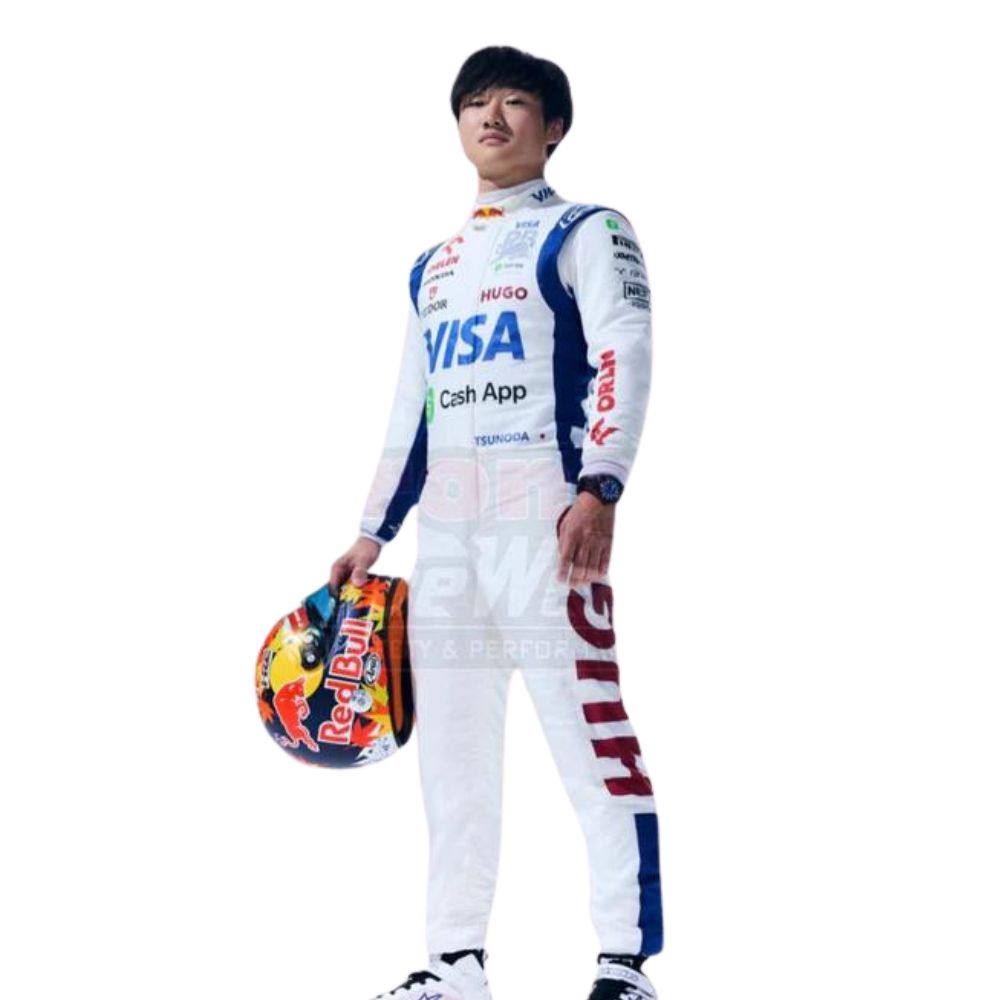 Costume de course de Formule 1 Yuki Tsunoda AlphaTauri 2024
