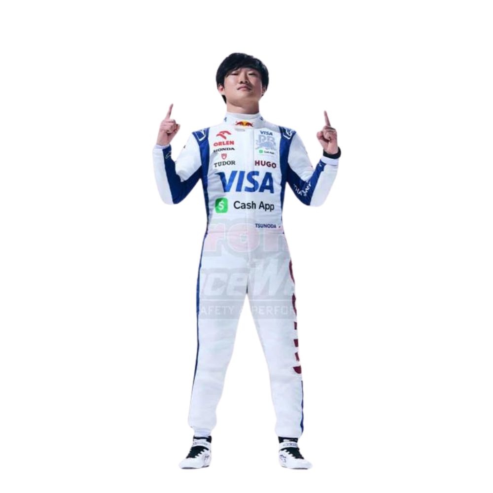 Costume de course de Formule 1 Yuki Tsunoda AlphaTauri 2024