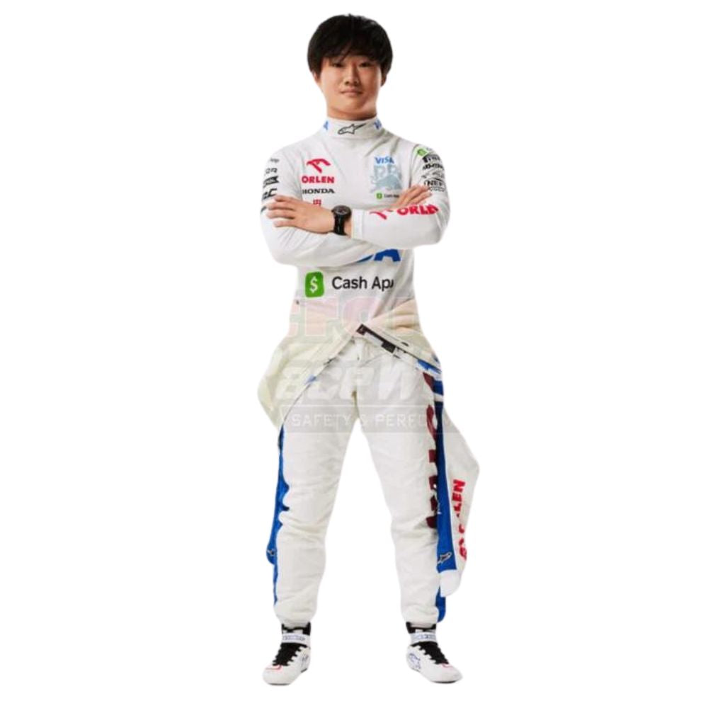 Costume de course de Formule 1 Yuki Tsunoda AlphaTauri 2024