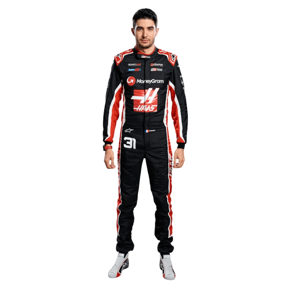 Esteban Ocon Haas F1 Team Racing Costume 2025 – Pulse Racegear