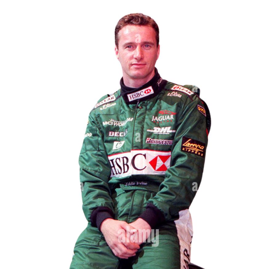 Combinaison de course Eddie Irvine Jaguar F1 des années 2000