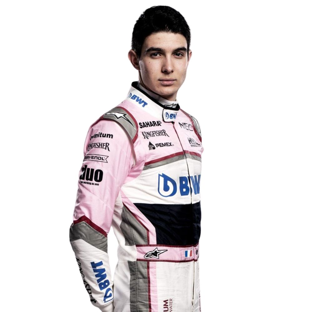 Réplique de la combinaison de course F1 Esteban Ocon Force India 2018