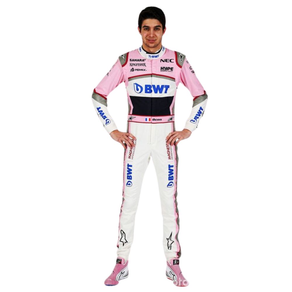 Réplique de la combinaison de course F1 Esteban Ocon Force India 2018