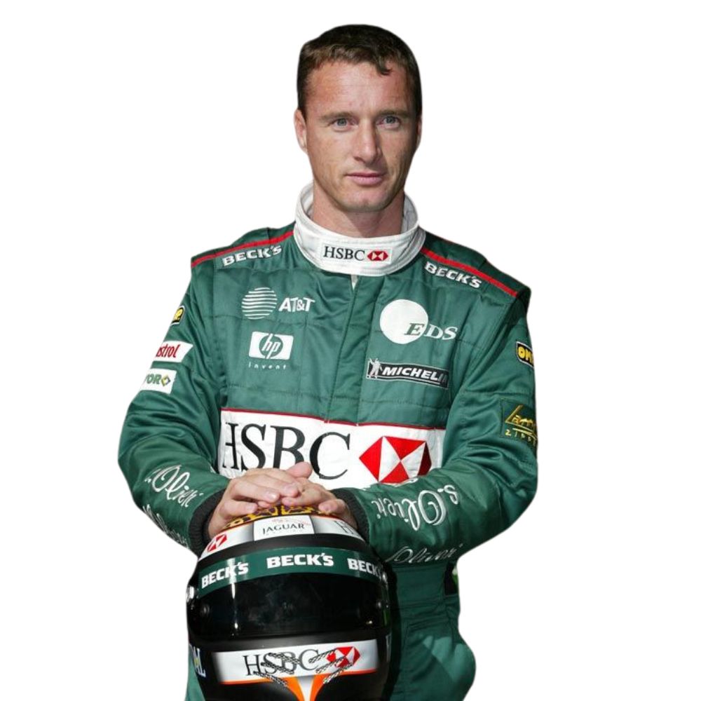 Combinaison de course Eddie Irvine Jaguar F1 des années 2002