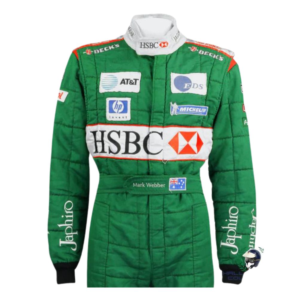 Combinaison de course Jaguar F1 Mark Webber des années 2003
