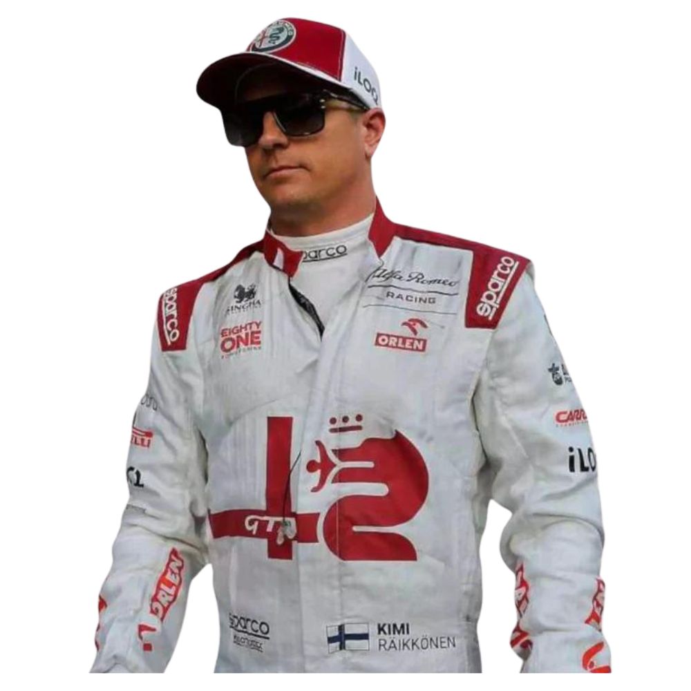 Costume Réplique F1 Race Kimi Räikköneni Alfa Romeo 2021