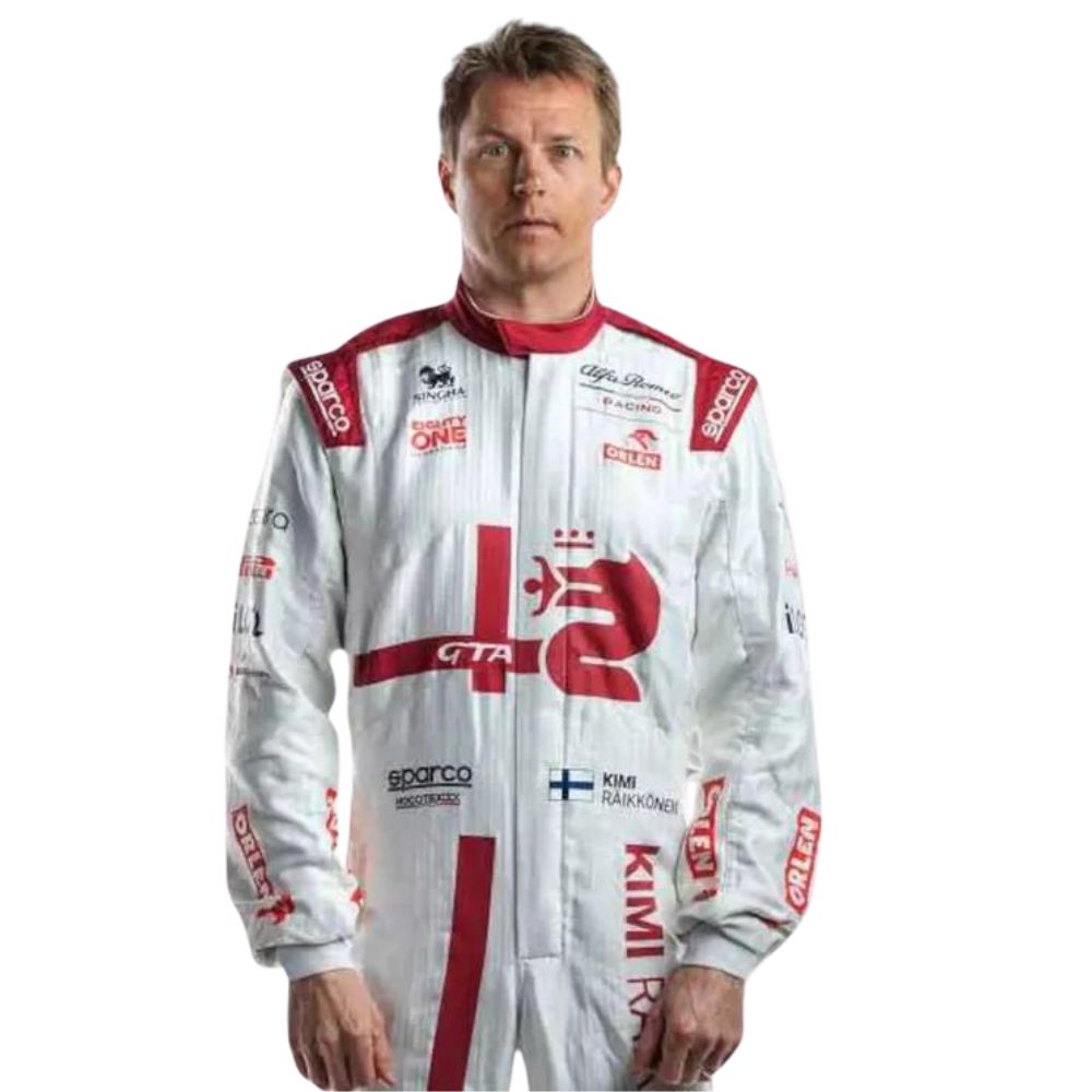 Costume Réplique F1 Race Kimi Räikköneni Alfa Romeo 2021