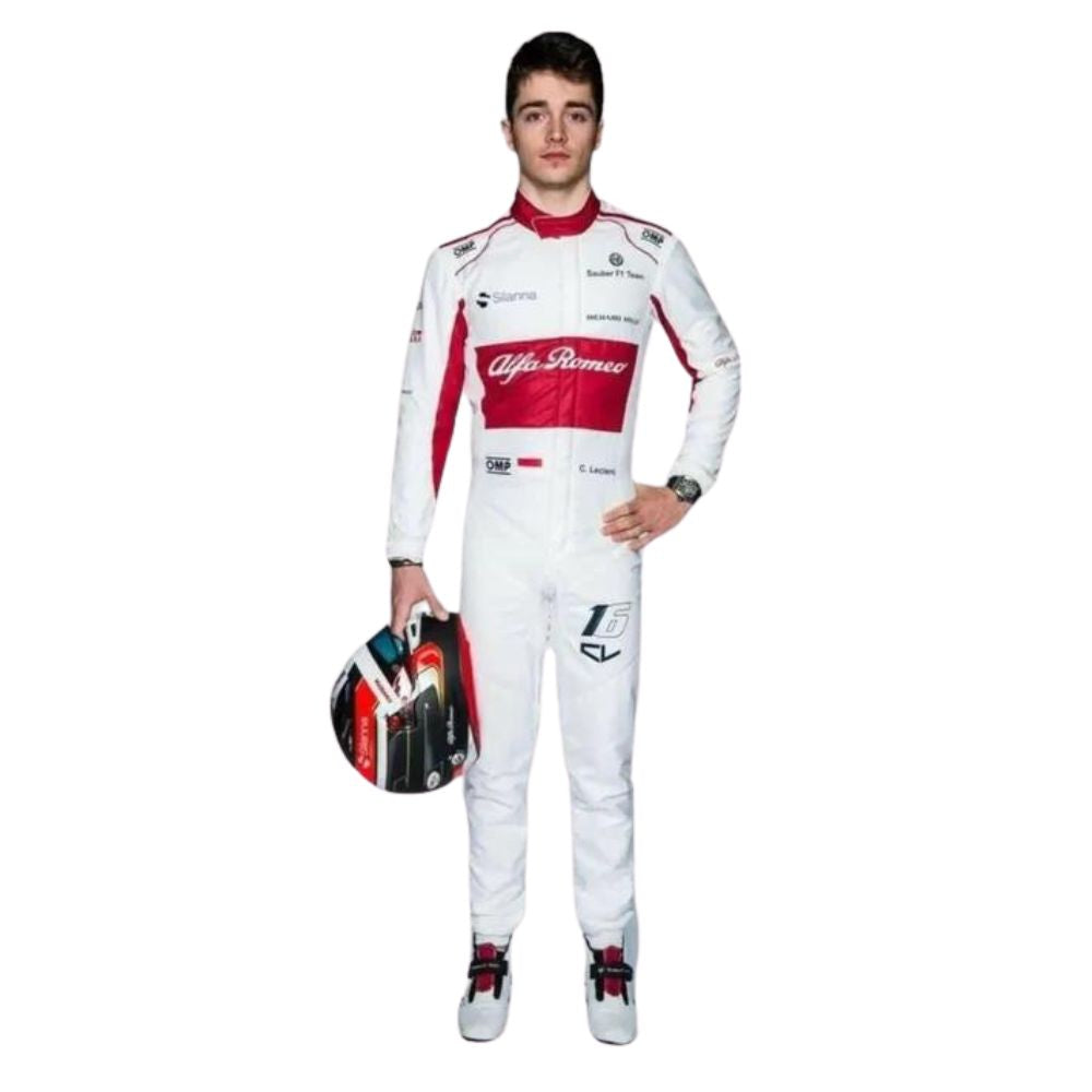 Réplique de la combinaison de course de Formule 1 Charles Leclerc Sauber 2018