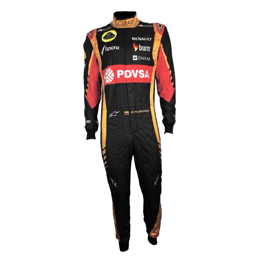 Combinaison de course de l'équipe de F1 Pastor Maldonado Lotus 2014