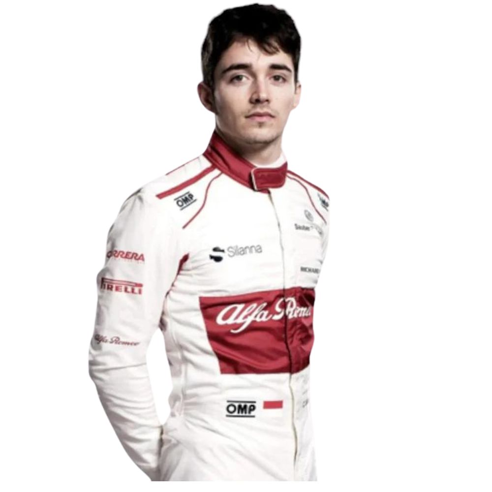 Réplique de la combinaison de course de Formule 1 Charles Leclerc Sauber 2018