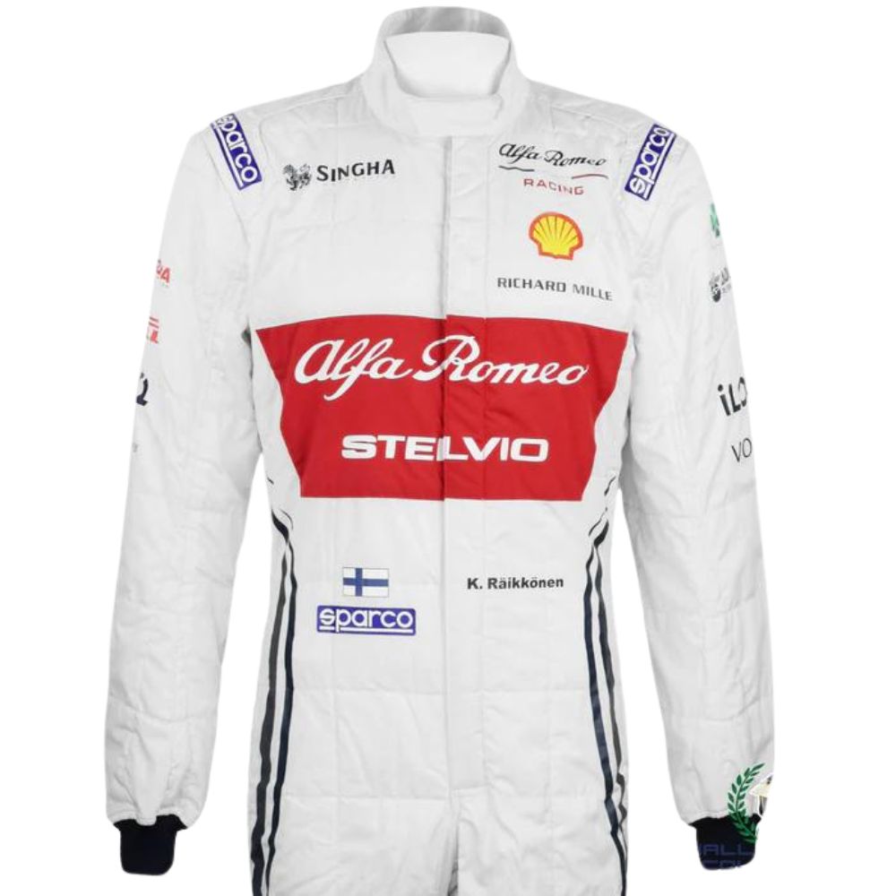 Costume Réplique F1 Course Kimi Räikkönen Alfa Romeo 2019