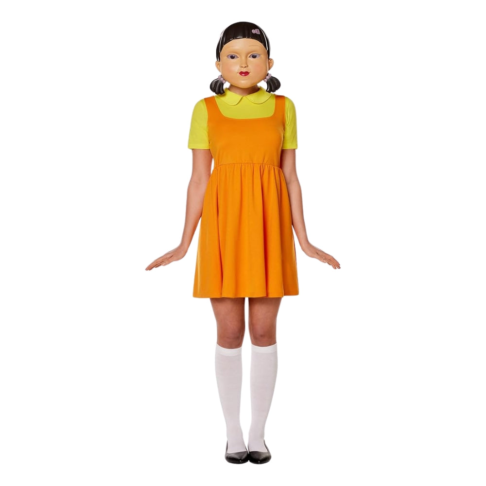 squid game doll orange dress Young-hee | Squid Game Wiki