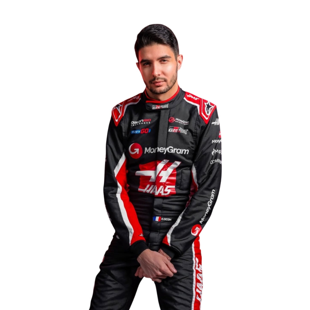 Esteban Ocon Haas F1 Team Racing Costume 2025 – Pulse Racegear
