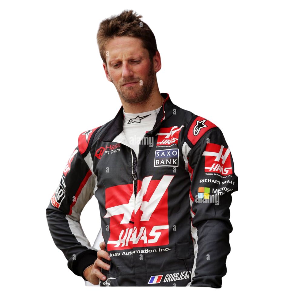 Costume Formual 1 Racing Romain Grosjean Haas 2016