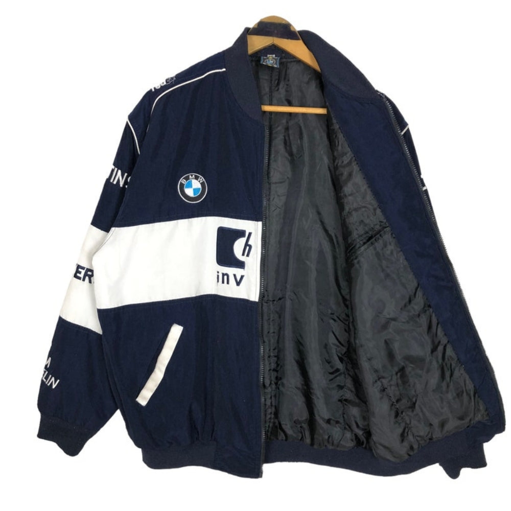 BMW Williams F1 Team Racing Jacket Formula 1 Zip Up Bomber Jacket